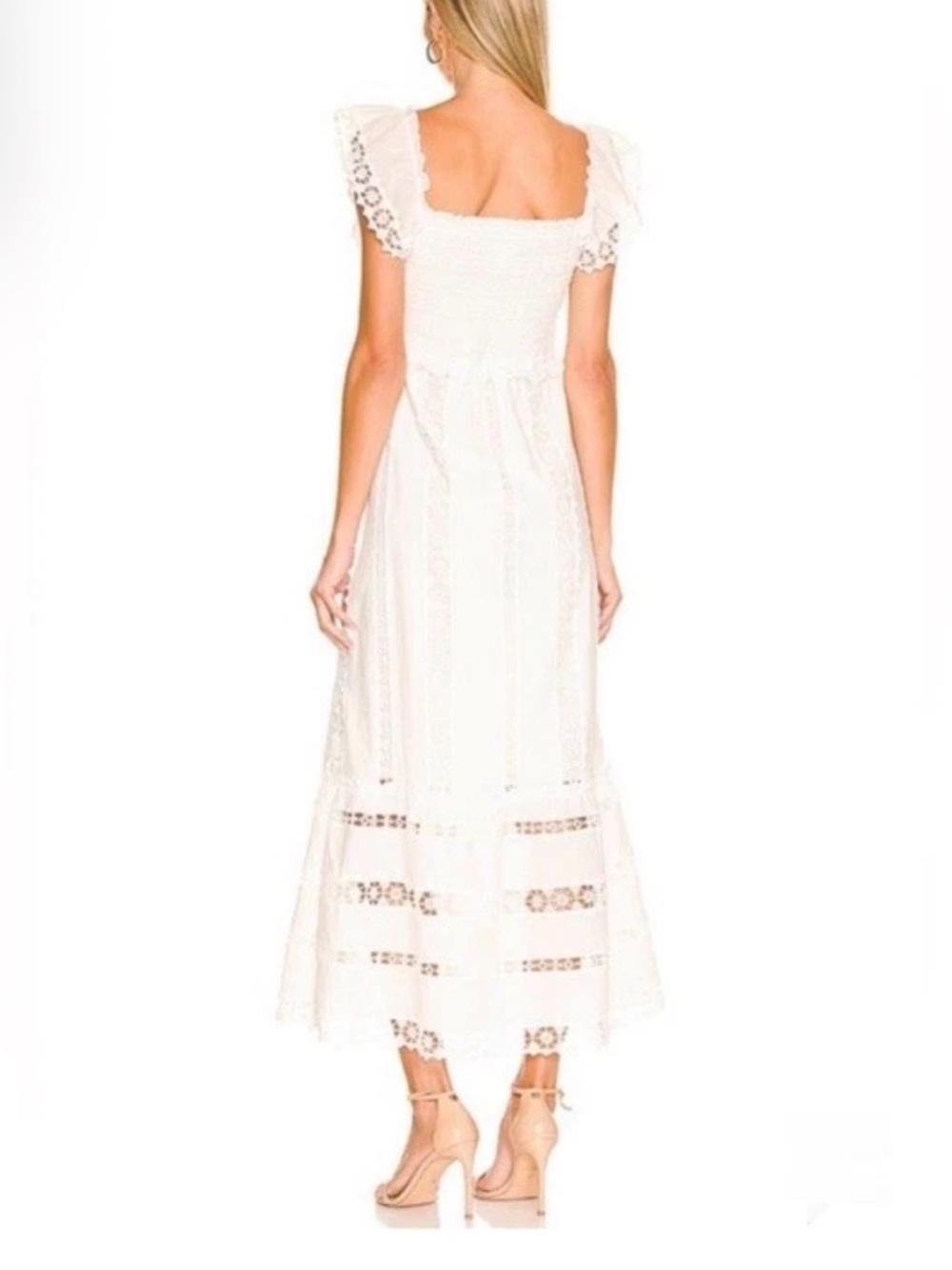 SAYLOR Elin embroider Eyelet Lace Midi Dress - Picture 4 of 14